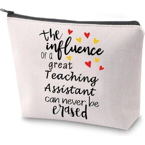 ZJXHPO Teaching Assistant Makeup Bag Teacher Survival Kit Teacher Thank You Gift The Influence Of A Great Teaching Assistant Can Never Be Erased (Teaching Assistant)