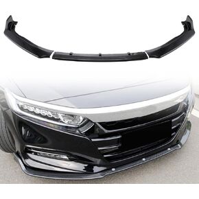 MotorFansClub 3pcs Front Bumper Lip Fit for Honda Accord 2018 2019 2020 Splitter Trim Protection Spoiler, Carbon Fiber Style