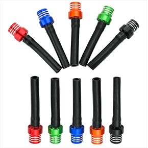 10 pcs Motorcycle Breather Hose Gas Fuel Tank Cap Vent, Motorcycle Gas Cap Vent Hose Tube CNC Universal for ATV/Quad/CRF/YZF/RMZ/KLX/DRZ Dirt Pit Bike Motorcycle Aluminum Fuel（10 pcs Colorful）