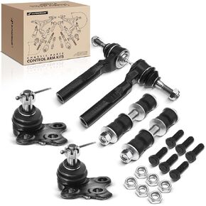 A-Premium Set of 6, Front Sway Bar Link, Lower Ball Joint, Outer Tie Rod End, Compatible with Chevrolet Cavalier 1995-2005, Pontiac Sunfire 1995-2005