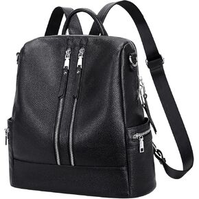 ALTOSY Genuine Leather Backpack Purse for Women Convertible Shoulder Bag Crossbody Bag with Laptop Compartment