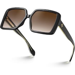 VISOONE Oversized Square Sunglasses Womens Big Large Wide Designer Trendy Fashion Accessories UV400 Protection Shades Harvard