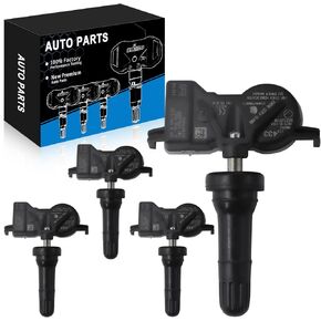 433MHz TPMS Sensors Pre-Programmed for:-Jeep Grand Cherokee 2016-2022, for:-Dodge Durango 2016-2022, for:-Chrysler 200 2015-2017, for:-Fiat 500X 2016-2022, Replacement OE# 68313387AB (4 Pcs)