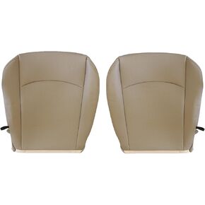 SecosAutoparts Driver and Passenger Bottom Replacement Perforated Leather Seat Cover Tan Fit for Dodge Ram 2500 3500 4500 5500 Laramie Sport SLT 2009 2010 2011 2012
