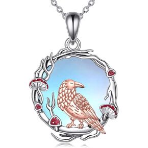 YAFEINI Animal Necklace Sterling Silver Moonstone/Turquoise/Abalone Shellfish Pendant Animal Necklace Cute Animal Jewelry Birthday Gifts Woman