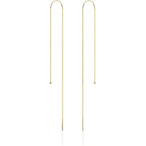 925 Sterling Silver Dangle Earrings for Women Plated 14K Gold Chain Tassel Earrings Long Drop Threader Fringe Earrings
