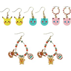 Pokémon Holiday Theme 4-Pair Earring Set
