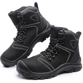 DRKA Steel Toe Work Boots for Men,Water Resistant Safety Boots
