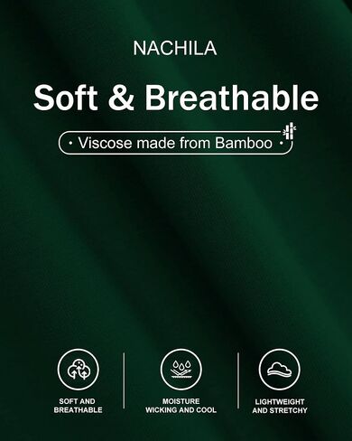 بيجامة NACHILA للنساء - فسكوز مصنوع من الخيزران، طقم بيجامة بأكمام طويلة ورقبة دائرية مع بنطال رياضي مريح in Kuwait