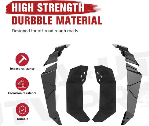 A & UTV PRO Front & Rear Mud Flaps for Polaris RZR 1000 XP,Heavy Duty Fender Flares Extensions Splash Mud Guards for Polaris RZR XP/4 1000 Turbo Fender Flare 2014-2023 Accessories, 4PCS in Saudi Arabia