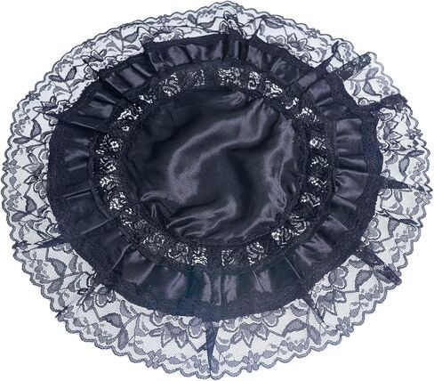 Gothic Victorian Resin Flower Vase Black/Silver 14" – Creepy Lace Doily Table Mat – Goth Home Decor – Black Wedding Spooky Centerpiece in Saudi Arabia
