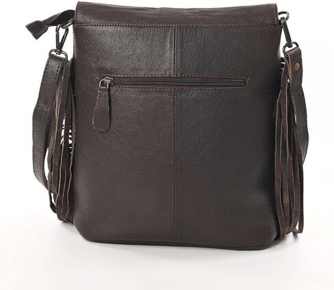 Sunset Star Crossbody Bag - Real Cowhide Hairon Women's Handbag with Leather Fringes in Kuwait