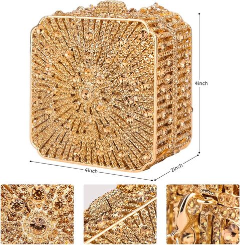 Crystal Clutch Evening Bag Bling Luxury Rhinestone Wedding Bridesmaid Handbag Cocktail Formal Purse For Women in Saudi Arabia