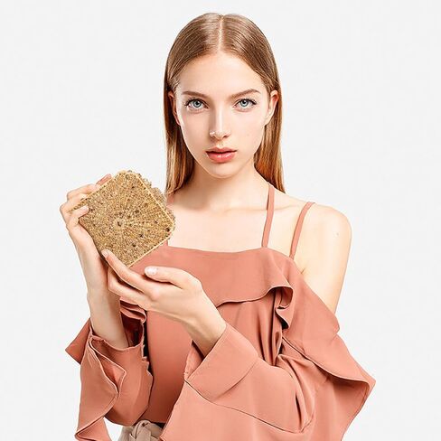 Crystal Clutch Evening Bag Bling Luxury Rhinestone Wedding Bridesmaid Handbag Cocktail Formal Purse For Women in Saudi Arabia