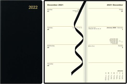 Letts of London Signature Slim Week لعرض المذكرات الجلدية مع المخططين 2025، ارتفاع 6.8 بوصة، أسود، لوازم مكتبية ومدرسية، C38SUBK in Kuwait