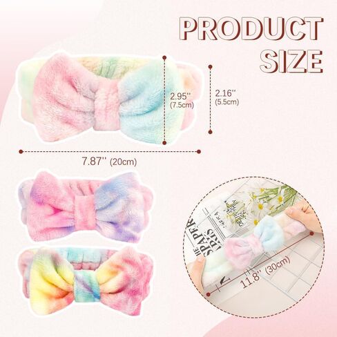 Spa Headbands For Girls Makeup 3pcs Skincare Headband For Washing Face Valentines Day Gifts For Teen Girls Trendy Headbands Bow Headband Skin Care For Teenage Girl Gifts Cute Stuff For Teens in Saudi Arabia