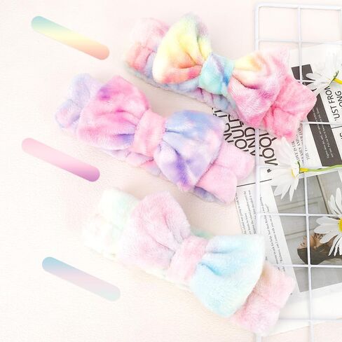 Spa Headbands For Girls Makeup 3pcs Skincare Headband For Washing Face Valentines Day Gifts For Teen Girls Trendy Headbands Bow Headband Skin Care For Teenage Girl Gifts Cute Stuff For Teens in Saudi Arabia