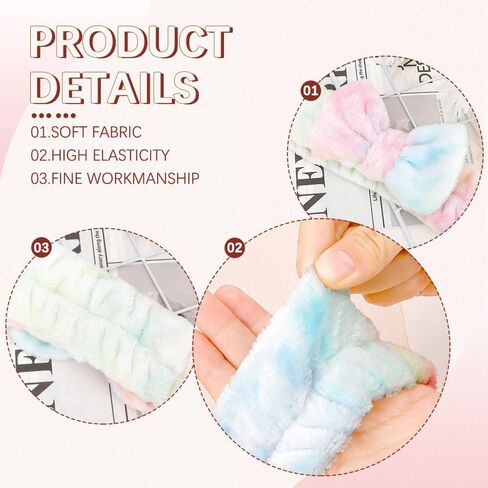 Spa Headbands For Girls Makeup 3pcs Skincare Headband For Washing Face Valentines Day Gifts For Teen Girls Trendy Headbands Bow Headband Skin Care For Teenage Girl Gifts Cute Stuff For Teens in Saudi Arabia