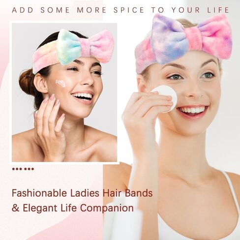 Spa Headbands For Girls Makeup 3pcs Skincare Headband For Washing Face Valentines Day Gifts For Teen Girls Trendy Headbands Bow Headband Skin Care For Teenage Girl Gifts Cute Stuff For Teens in Saudi Arabia