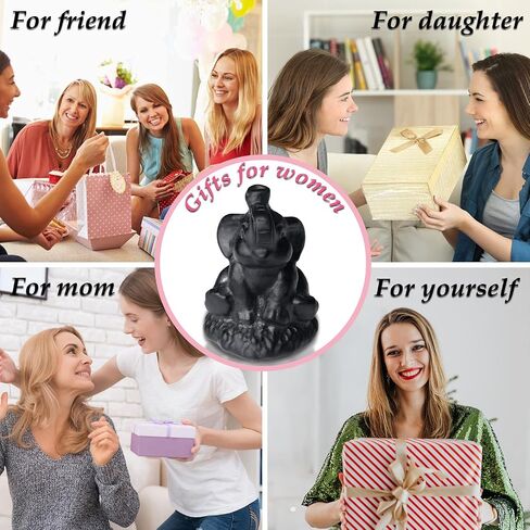ZHIYUXI 2.2" Crystal Elephant Statue Decor Pink Lucky Cute Spiritual Elephants Rose Quartz Crystals Figurine Gifts for Women Small Sculpture for Home Office Desk Room Decoration in Kuwait