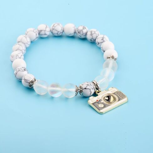 FUSTMW Photographer Gift Camera Charm Bracelet Wedding Photographer Gift Camera Jewelry Gifts for Videographer Inspirational Gift (camera bracelet) in Saudi Arabia