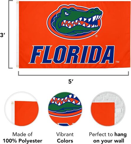 Desert Cactus University of Florida Flag UF Gators Banner 100% Polyester Indoor Outdoor 3x5 feet Flags (Style 1) in Kuwait