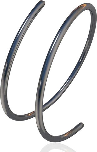 Double Nose Ring Hoop for Single Piercing - 14k Gold Filled 20g 8mm Spiral Twist Nose Hoop for Women Girls in Kuwait