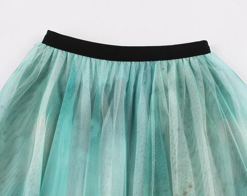 ChicVibes Women's Long Tulle Casual Boho Floral Printed Elastic High Waist Maxi Skirts in Saudi Arabia