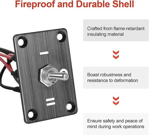 QTEATAK Prewired 4-Pin 2 Position ON/Off Button Switch, Rocker Switch, Toggle Switch with Mounting Plate - Waterproof Cap Included in Kuwait