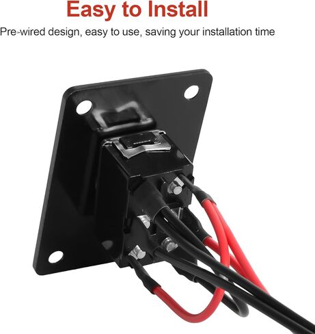 QTEATAK Prewired 4-Pin 2 Position ON/Off Button Switch, Rocker Switch, Toggle Switch with Mounting Plate - Waterproof Cap Included in Kuwait