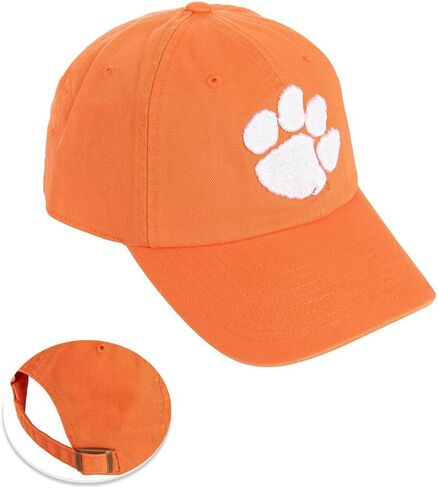 Desert Cactus Clemson University Baseball Hat Tigers Brimmed Embroirderd Hats Cap Adjustable Cloth Strap Adult (Style C1) White in Saudi Arabia