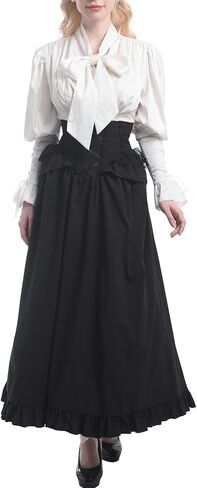 FCCAM Victorian Dress for Women Renaissance Costume Two-piece Ball Gown Costumes Medieval Wedding Dress in Kuwait