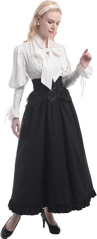 FCCAM Victorian Dress for Women Renaissance Costume Two-piece Ball Gown Costumes Medieval Wedding Dress in Kuwait
