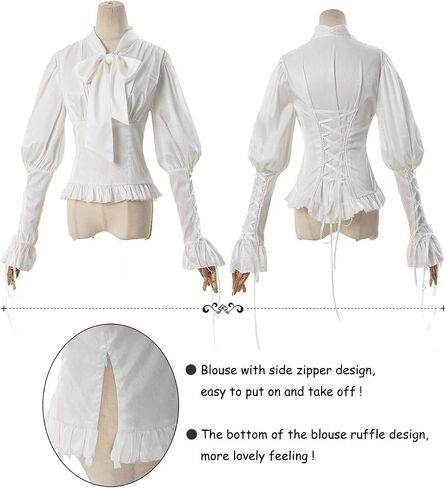 FCCAM Victorian Dress for Women Renaissance Costume Two-piece Ball Gown Costumes Medieval Wedding Dress in Kuwait