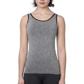 Women's Sleeveless Scoop Neck Undershirt Adjustable Layering Tank Basic Camisole Tops for Women