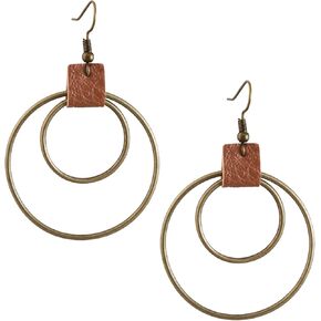 MINACHI Boho Earrings for Women, Boho Chic Vintage Large Double Hoop Circle Dangle Drop Earrings, Bohemian Jewelry Gift