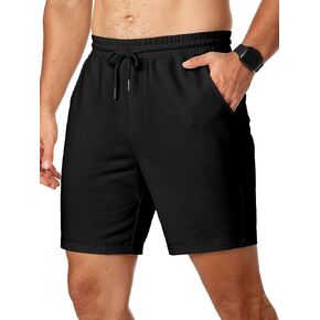 JMIERR Mens Gym Shorts Cotton 7" Running Workout Shorts Zipper Pocket Sweat Athletic Shorts