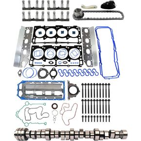 GELUOXI 5.7 HEMI NON-MDS Lifters Camshaft Timing Chain Head Valve Gasket Kit Replacement for 2009-2018 Dodge Ram 2500 3500 53022314AD 53021720AA 53021720AB