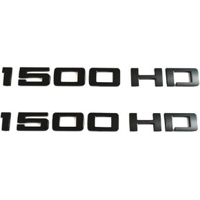 MMUNNA 2pcs 1500HD 1500 HD Nameplates Emblems,3D Decal Badges Replacement for Gm Silverado Sierra (Black)