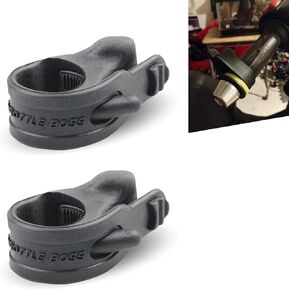 2 PCS Motorcycle Throttle Effort-Saving Assist, Throttle Handlebar Cruise Assist Control Support Bracket, Non-Slip Inner Ring Accelerator Control Rocker Clip, Universal for Motorcycle (Black)