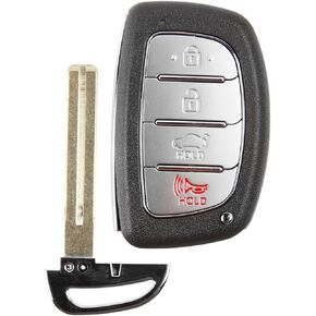 KeylessOption Keyless Entry Remote Car Key Fob Control 4-Button Smart Replacement with Uncut Insert for 2016 2017 2018 Hyundai Elantra (CQOFD00120, 95440-F2000)