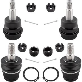 BOXI 4pcs Front Upper Lower Ball Joints Fit for Jeep Grand Cherokee 1993-1998/Wrangler 1990-2006/Cherokee 1990-2001/Comanche 1990-1992/Grand Wagoneer 1993/Wagoneer 1990/TJ 1997-2006 | K3161 K3134