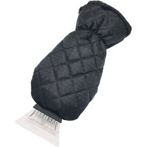 Waterproof Ice Scraper Mitten Snow Remover Glove with Lined of Thick Fleece for Car Windshield
