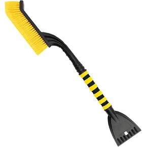 Qisan 16"-24" Snow Brush and Ice Scrapers for Car Windshield Cleaning, Extendable Ice Scraper with Foam Grip | Snow Brush for Car Accessories | Truck Snow Brush | Windshield Snow Remover