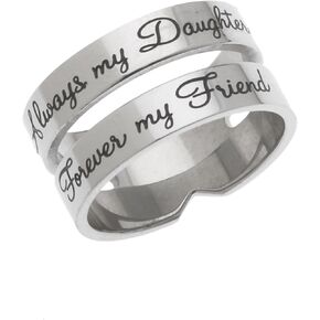 Always My Daughter Forever My Friend Daughter's Ring - Stackable Ring Daughter's Jewelry & Gifts Size 6 to 10