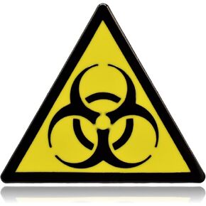 Biohazard Safety Warning Hard Enamel Pin