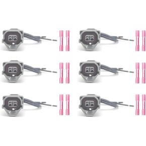 6 Pack Fuel Injector Connectors Wiring Harness Replacement for Kia Mitsubishi Nissan Hyundai Infiniti Toyota Lexus Audi 35310-23600