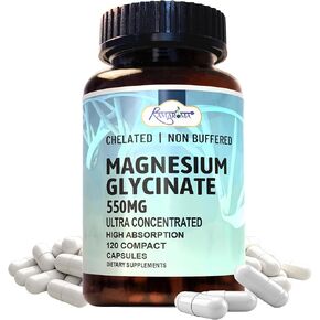 Pure Magnesium Glycinate - Capsules to Support Optimal Health - with Magnesium Glycinate - 120 Capsules (Dual Month Pack), High Absorption Magnesium by Ramaroma