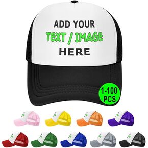 Custom Hats for Men Women, Add Your Text/Image/Photo Personalized Wholesale Price Baseball Cap Trucker Hat
