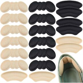 10 Pairs Heel Pads for Shoes, Heel Grip, Suitable for Men and Women's Shoes That are Too Large, Prevent Heel Slip and Blister Pain Protection, Comfort Kit Padding Makes The Shoe Tighter
